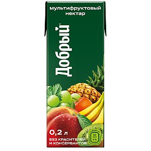Нектар Добрый Мультифруктовый 0.2л, ЧебурекМи - Витебск