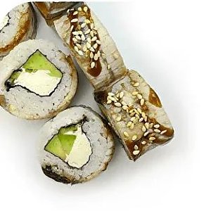 Ролл с угрем и авокадо, Caviar Sushi