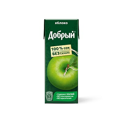 Заказать Добрый яблочный сок 0.2л, Royal Food