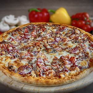 Пицца американская Цыпленок с соусом барбекю (900г), Кафе Проспект
