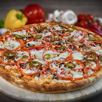 Заказать Пицца американская Острая с халапеньо (1.5кг), Кафе Проспект