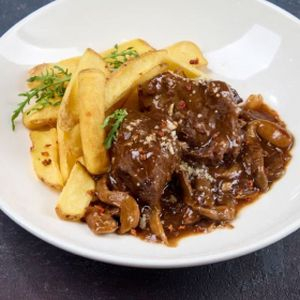 Говяжьи щёки с картофельными лодочками, Пицца Темпо - Минск