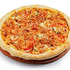 Пицца с креветками и стружкой тунца 43см, CAFE GARAGE - Гродно