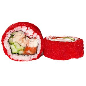 Калифорния с креветкой и лососем, KOI fish