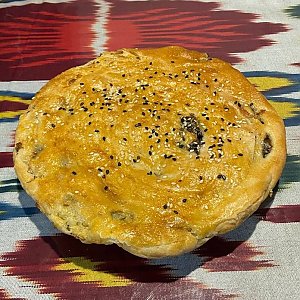 Хлеб с мясом и болгарским перцем, Узбекская Чайхана