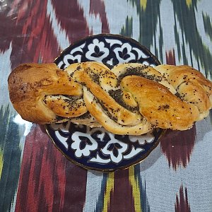 Домашняя булка с маком, Узбекская Чайхана