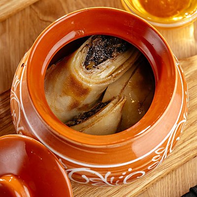 Заказать Налистники (блинчики) с маковой начинкой, изюмом, грецким орехом и карамелью, ДраникЪ