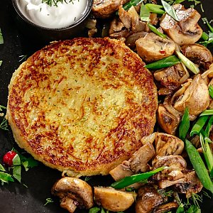 Ленивый колдун с мясом под сырной корочкой, ДраникЪ