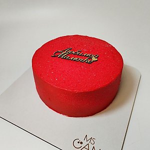 Бенто - торт Красный с блестками размер M, Ms Candy