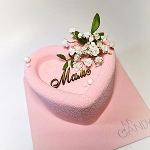 Муссовый Бенто - торт Розовое сердце, Ms Candy