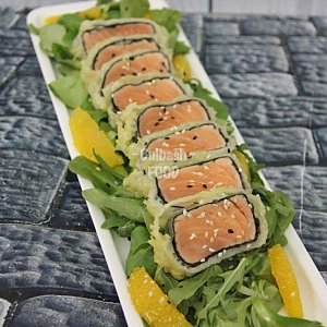 Салат с лососем под медово-цитрусовой заправкой в азиатском стиле, Bulbash FOOD