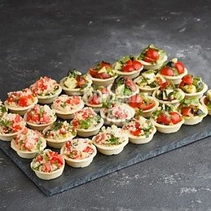 Тарталетки Санторин салат греческий и цезарь (28шт), Bulbash FOOD