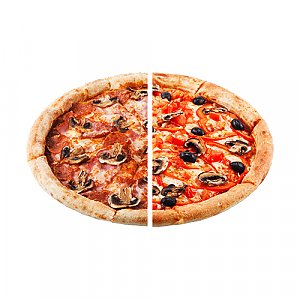 1/2 Мега Мясо 43см + 1/2 Вегетарианская 43см, Go-Go Pizza