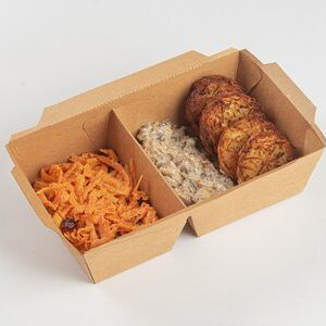 Драники с мачанкой и салат на выбор L, Potato Lab (ТЦ Арена-Сити)