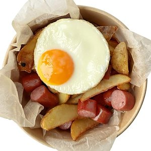 Ланч-бокс Картофельные дольки с колбасками и яйцом, Это Пицца - Барановичи