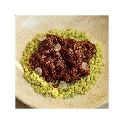 Заказать Говяжьи щеки с пастой птитим, Эсперанто