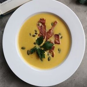 Суп-крем из запечённой тыквы, Эсперанто