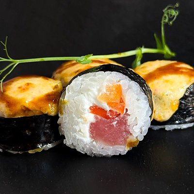 Заказать Ролл запеченный с тунцом и перцем, Суши-бар Тяга