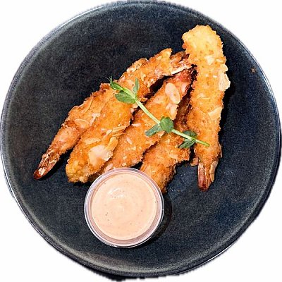 Заказать Креветки Криспи в миндальной темпуре, Суши-бар Тяга