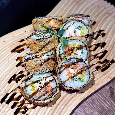 Заказать Ролл Темпура с лососем терияки, Суши-бар Тяга