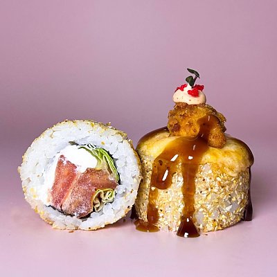 Заказать Ролл запеченный с попкорном, Суши-бар Тяга