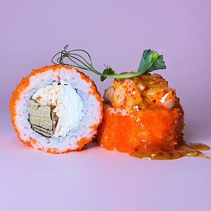 Ролл запеченный Острая креветка, Суши-бар Тяга