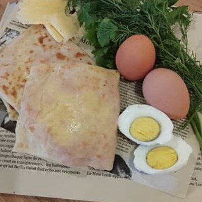 Заказать Блинчики с яйцом, укропом и сырным соусом, Флорида