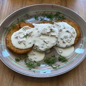 Драники с курицей в сливочном соусе, Флорида