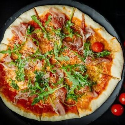 Заказать Пицца с трюфельным соусом, пармой и рукколой, Мята - Бобруйск