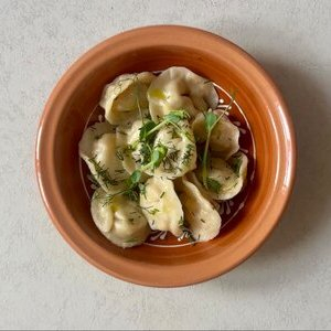 Пельмени с баклажаном курицей и картофелем, Пельменная 1961