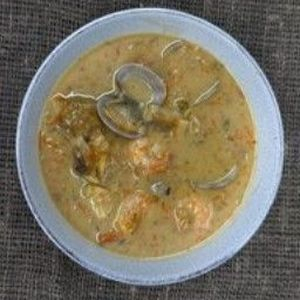 Сливочный суп с морепродуктами, Еда Тут Бай