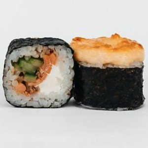 Ролл запеченный с лососем Терияки, FlaminGO Sushi