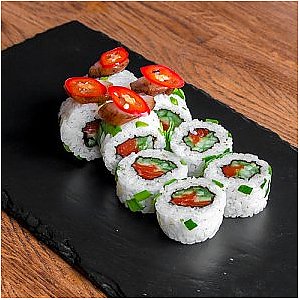 Ролл с маринованным гребешком, Авокадо