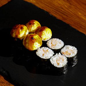 Запеченный Хосомаки с креветкой, Авокадо