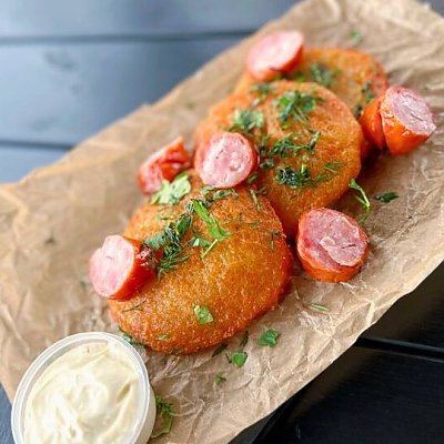 Заказать Драники с колбаской, Garden