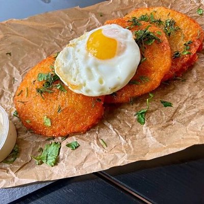 Заказать Драники с яйцом, Garden