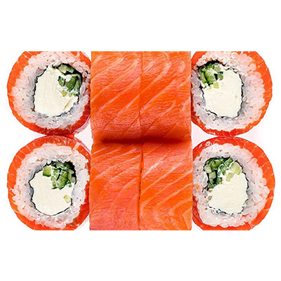 Заказать Ролл Филадельфия Премиум (4шт), Foodex