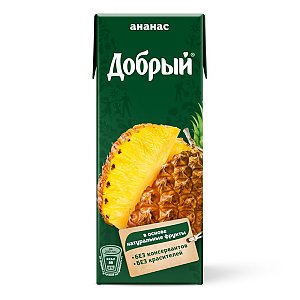 Ананасовый нектар Добрый 0.2л, Foodex