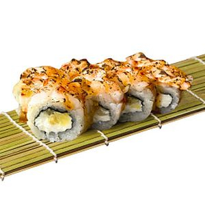Ролл с обожженной креветкой и ананасом, Kraken