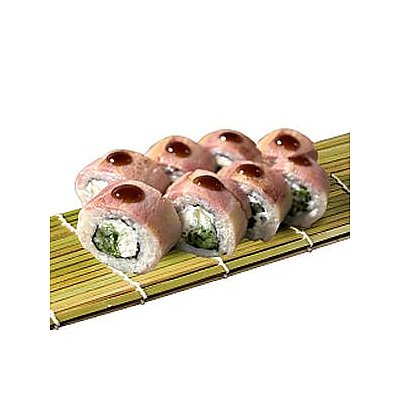Заказать Ролл с обожженным беконом, айсбергом и огурцом, Kraken