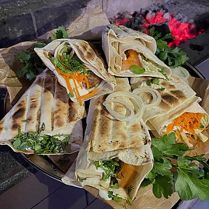 Шаурма из свинины на мангале, Гриль Бар