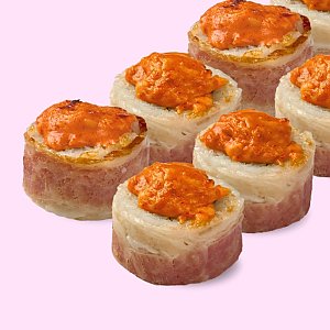 Ролл Запечённый с беконом, Ё Суши и Роллы - Мозырь