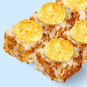 Ролл Запечённый с жареным лососем, Ё Суши и Роллы - Мозырь