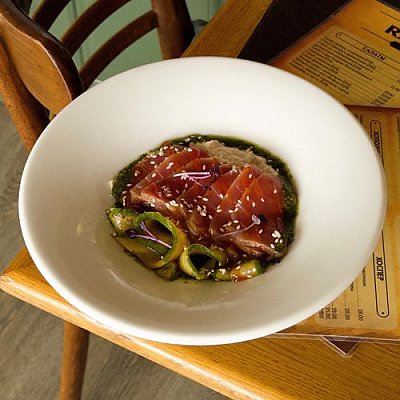 Заказать Тунец тонато с битыми огурцами, Rasskazov