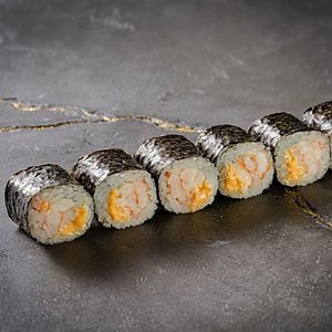 Хосомаки с креветкой, Black Roll