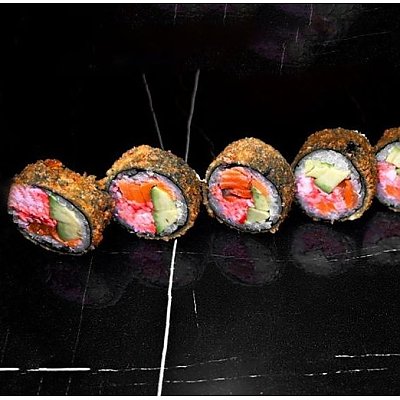 Заказать Темпура ролл Гранд с лососем, Black Roll