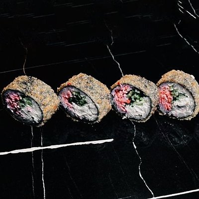 Заказать Темпура ролл с крабом, Black Roll