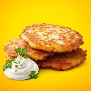 Драники со сметаной (3шт), Кухня - Бобруйск