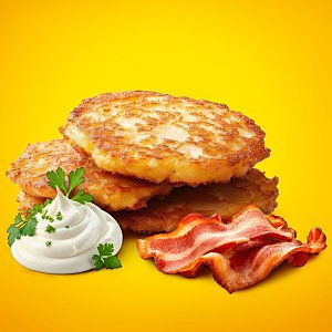 Драники со сметаной и беконом, Кухня - Бобруйск