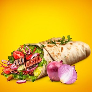 Шаурма по-барски с луком Большая, Кухня - Бобруйск